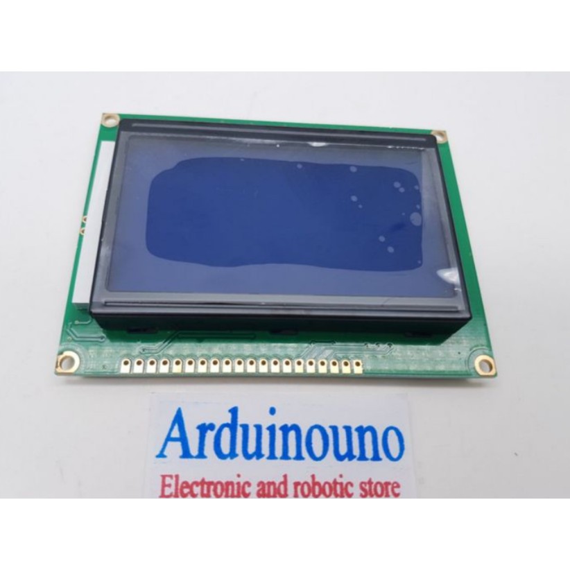 12864 128x64 Graphic LCD MODULE blue green color backlight warna biru hijau