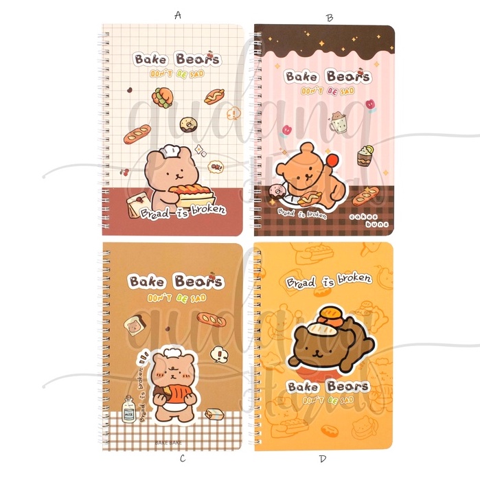 

GCC Notebook A5 Spiral Bake Bears Buku Motif Beruang Memanggang GCC 308296