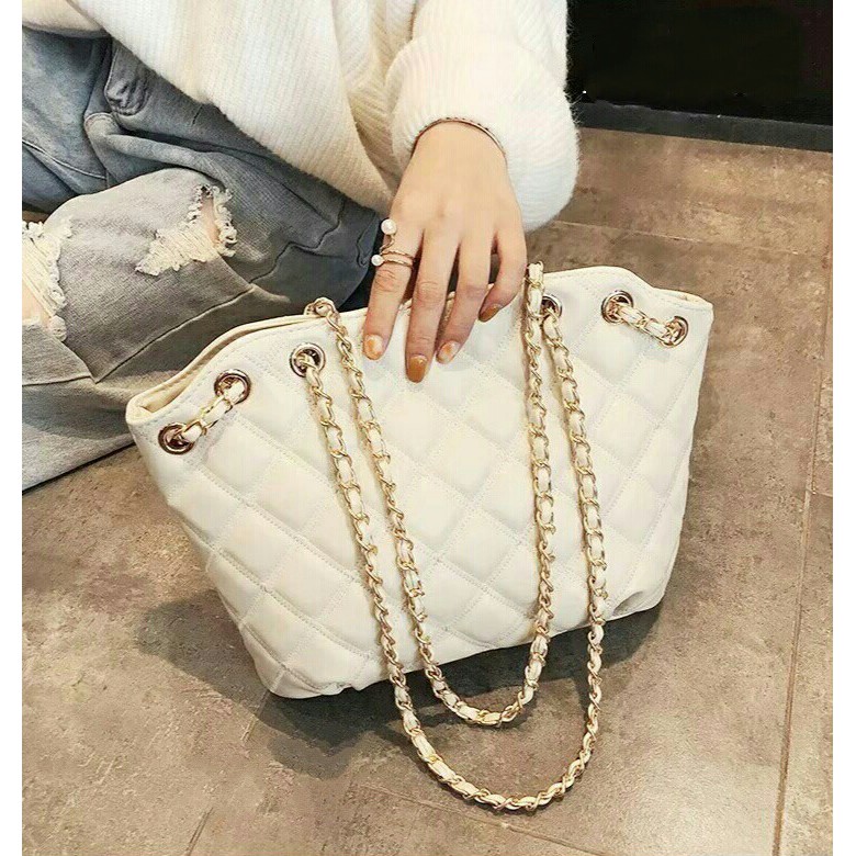 [COD] Tas Wanita Batam Cantik Semi Import Motif Jait-Jait Handbag Wanita Remaja Terbaru Trend Korea