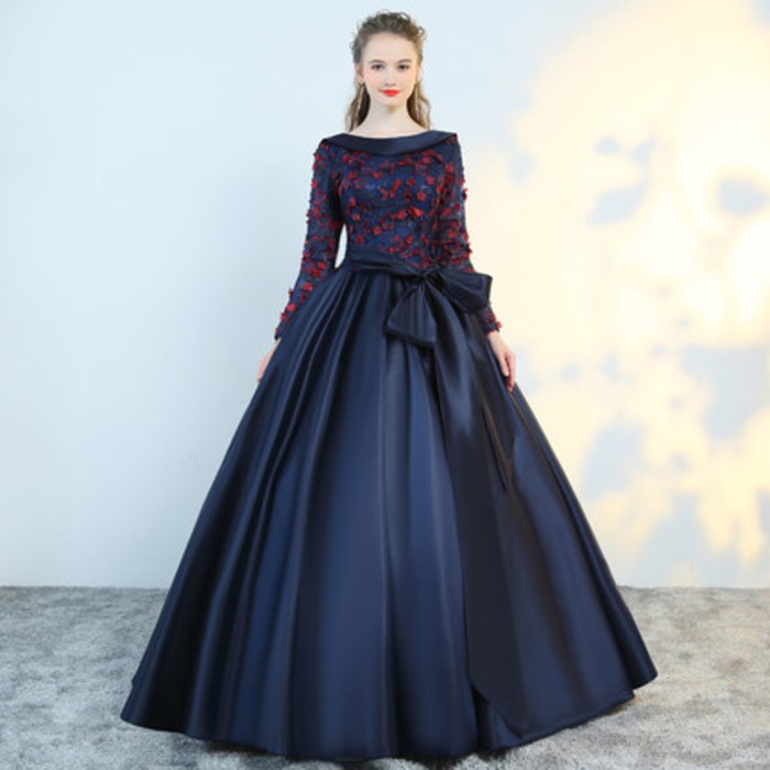 Gaun Pengantin 0690118 Hitam Lengan Panjang Wedding Gown Wedding Dress