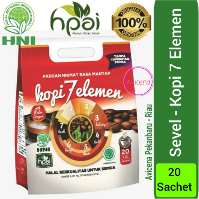 

HPAI Sevel Kopi 7 Elemen 20 Sachet HNI Pekanbaru Riau