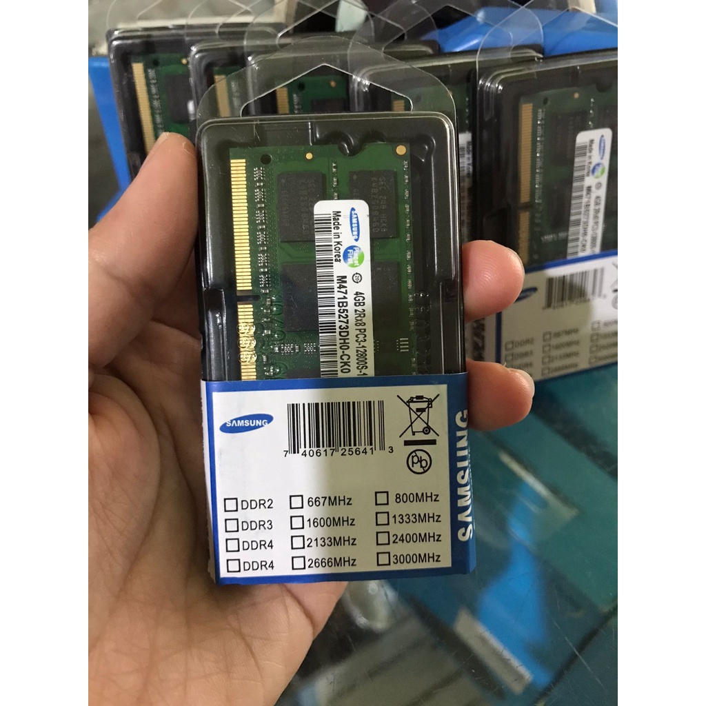 Memory RAM Laptop SAMSUNG DDR3 4GB 2rx8 PC3-12800S CL11 Speed 1600Mhz