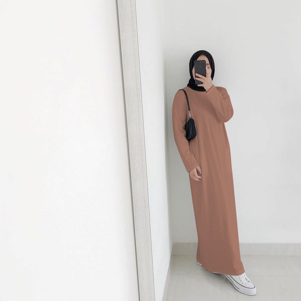 1KG MUAT 4PCS | MALIKA DRESS JERSEY BALON INNER DRESS LENGAN PANJANG HITS OOTD SELEBGRAM FASHION WANITA TERBEST SELLER