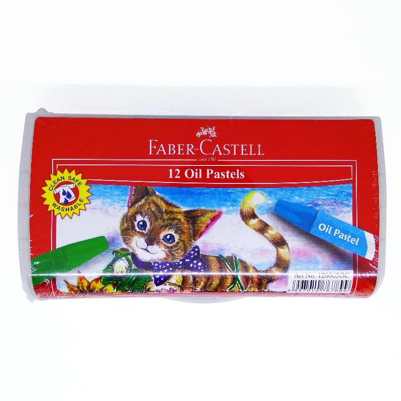 

[SET] FABER-CASTELL CRAYON 12 WARNA ECO KUCING HEXAGONAL OIL PASTEL KRAYON^