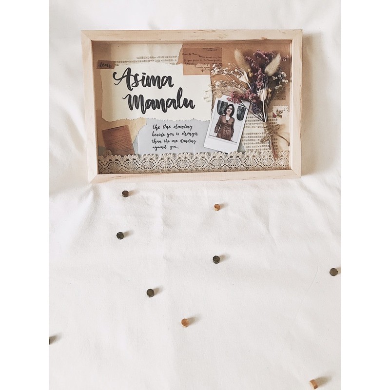 

Hadiah Ulangtahun / Lettering / Lettering Gift / Polaroid photo / Dried flower gift