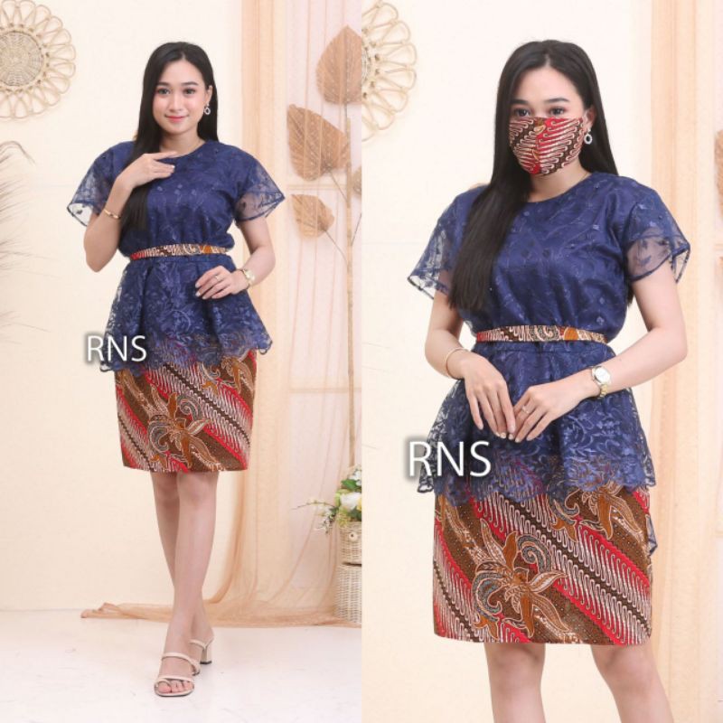 RNB BROKAT MIX BATIK COUPLE DESS BATIK MIX BROKAT