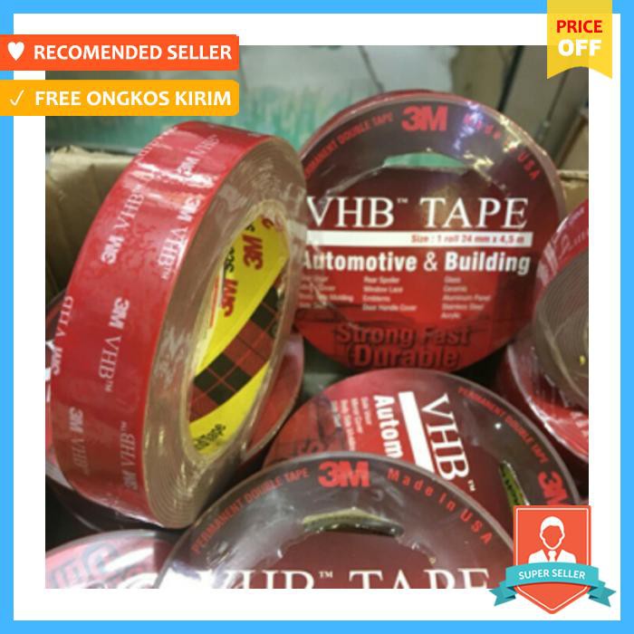 

Double Tape 3M Merah 24 Mm 1 Inch Merah Vhb Tape Automotive Tape Selotip - Selotip & Double Tape