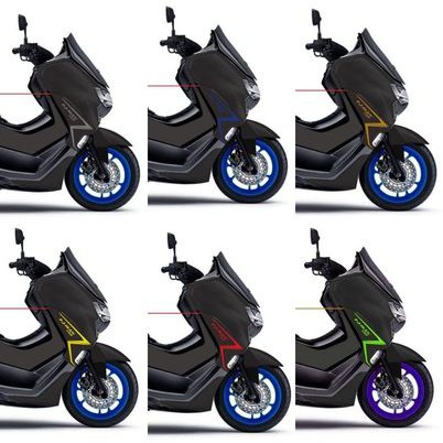 Sticker New Nmax 2020 No Timbul Variasi Lampu Sen Depan - Stiker 2021 Sign Motif Carbon Print Cut