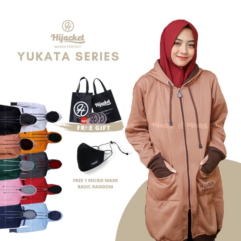 ✔️NO.1 TERLARIS✔️ Hijacket Yukata Original Jaket Wanita Muslimah Free Goodie Bag &amp; Keychain Bisa COD