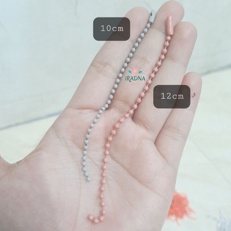 (10pcs) Rantai Biji Lada Warna Ballchain 10cm 11cm