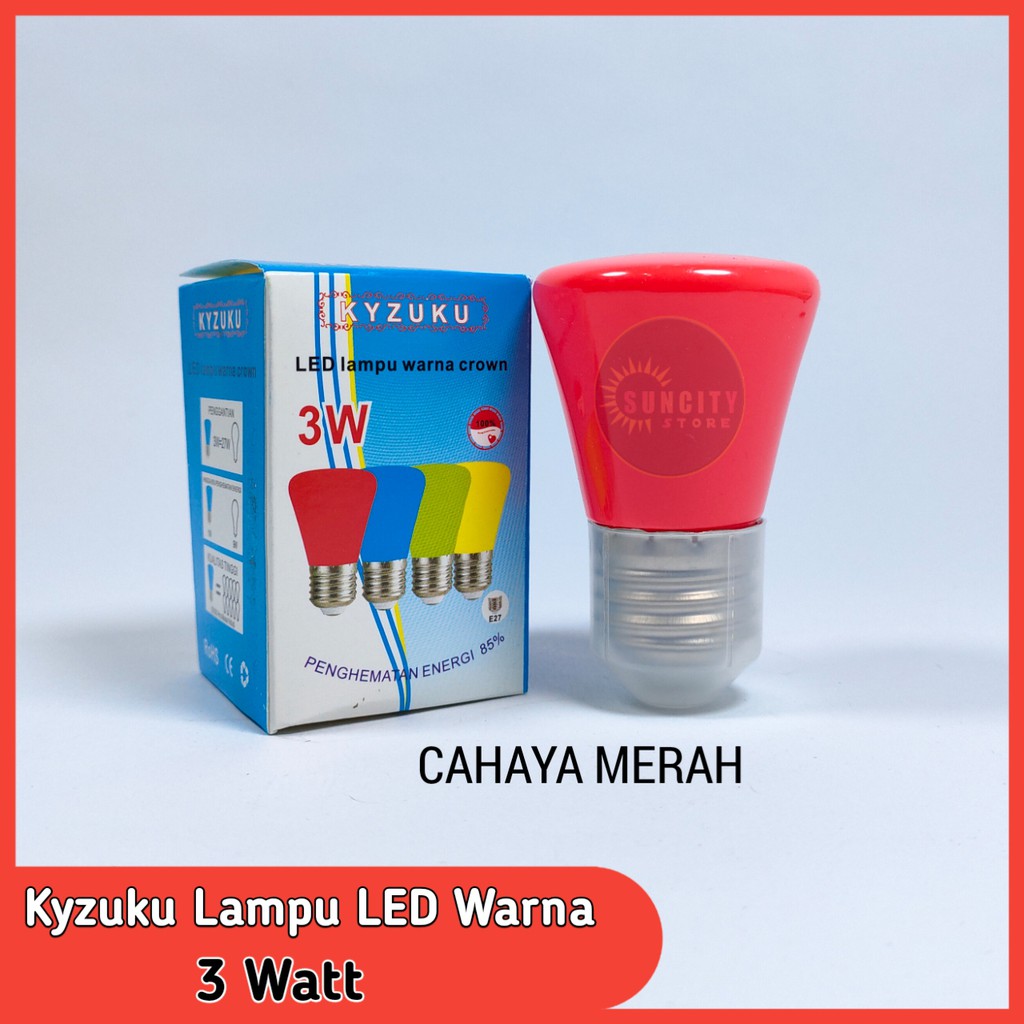 Kyzuku Lampu LED Bulb Crown Warna 3 Watt