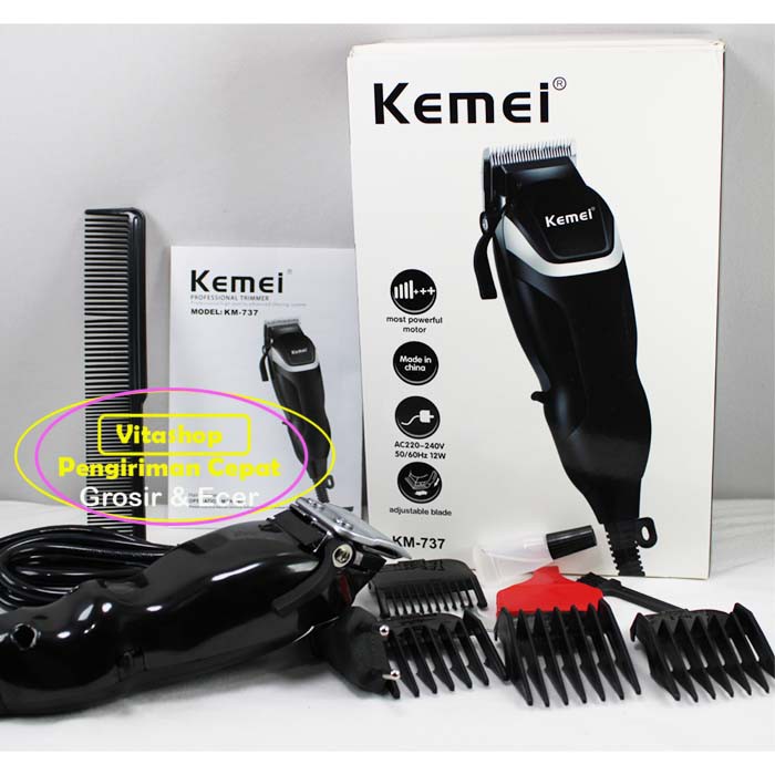 Hair Clipper Mesin Cukur Rambut Daya Original Kemei km-737