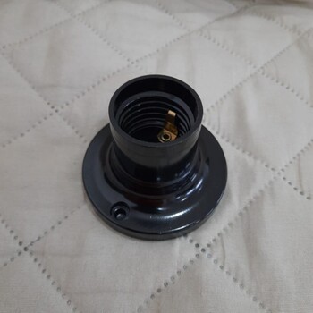 E27 STARLUX/Fitting Plafon Bulat Hitam Bakelite Model Broco TOP***