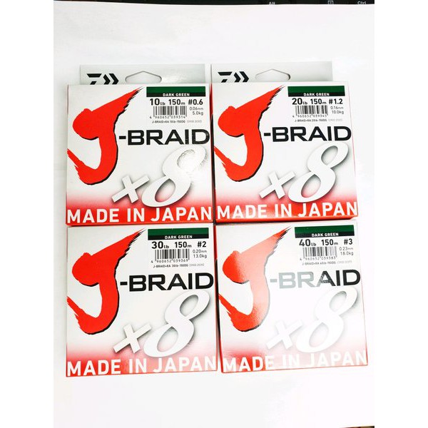 senar casting kuat PE DAIWA J BRAID 150 METER (MADE IN JAPAN)