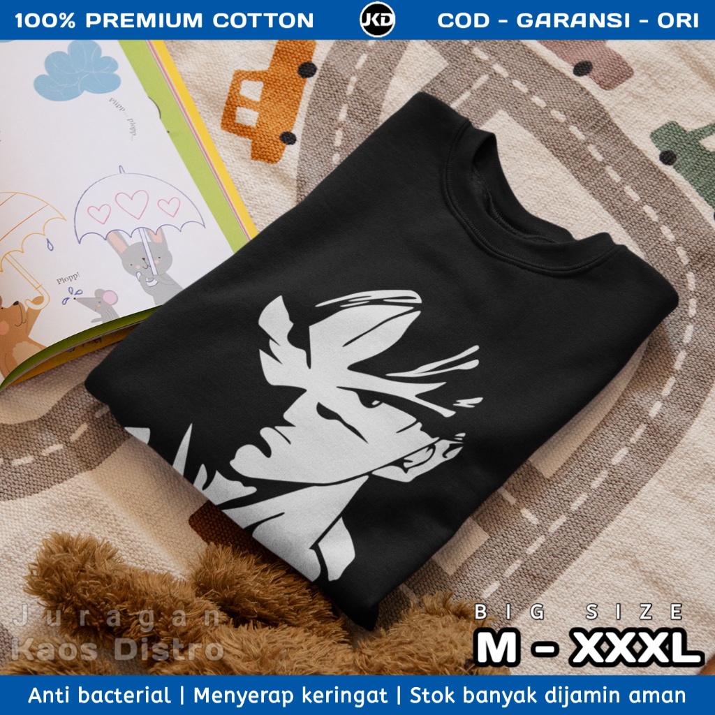 Kaos Pria Anime Dragon Ball Son Goku Siluet Lengan Pendek Atasan Kaos Cowok Distro Dewasa Premium Co