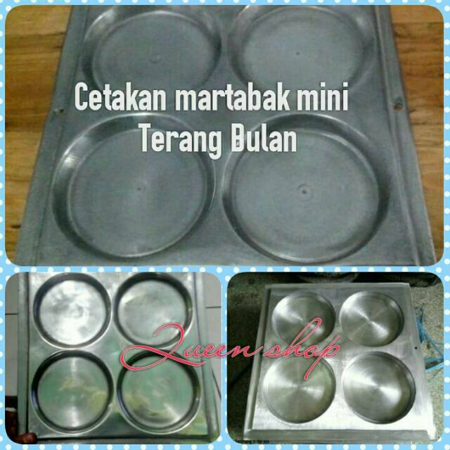 Cetakan Martabak Mini 4 Lubang +sutilan dan tutup