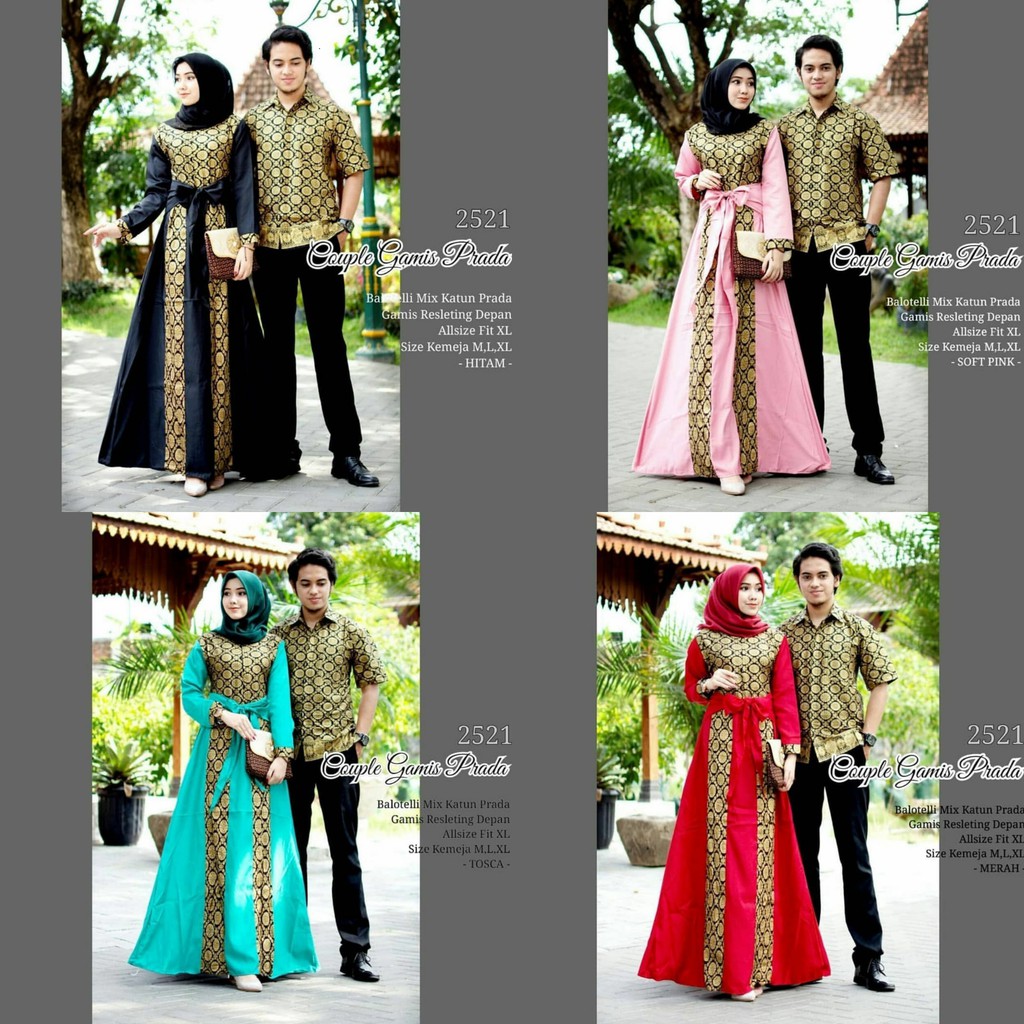 BATIK Adem Couple Gamis Prada kode 2521 Ori