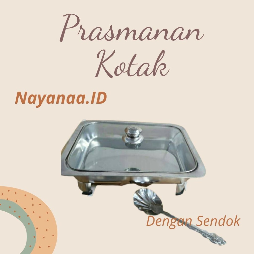 Tempat Makan Prasmanan Silver TTP Ukiran 555 - Prasmanan Satuan - Prasmanan Stainless Pan