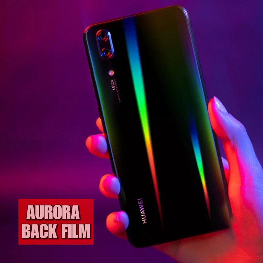 OPPO A1K A71 A12 A5S ANTI GORES BELAKANG SKIN AURORA MOTIF PELANGI ANTI JAMUR TRANSPARAN PELINDUNG BELAKANG  OPPO A12 OPPO A5S OPPO A71