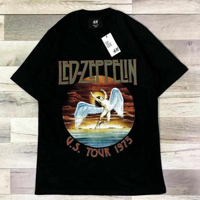 Kaos band LED ZEPPELIN US TOUR 1975 by H&M Star Seller Termurah Trend