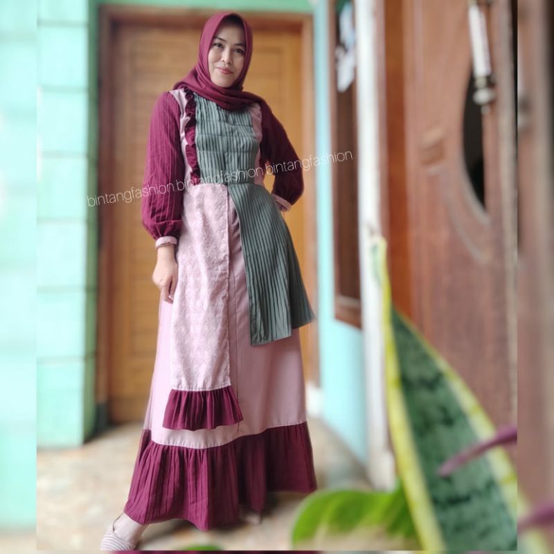 GAMIS ZALIFA SABIHA DRESS DUSTY ORIGINAL BY ZALIFA