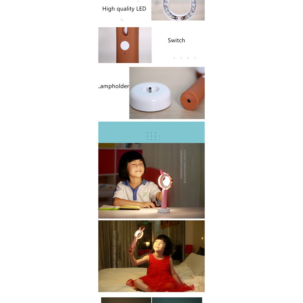 LED pet lamp Rechargable - lampu meja - lampu tidur - lampu belajar anak - senter