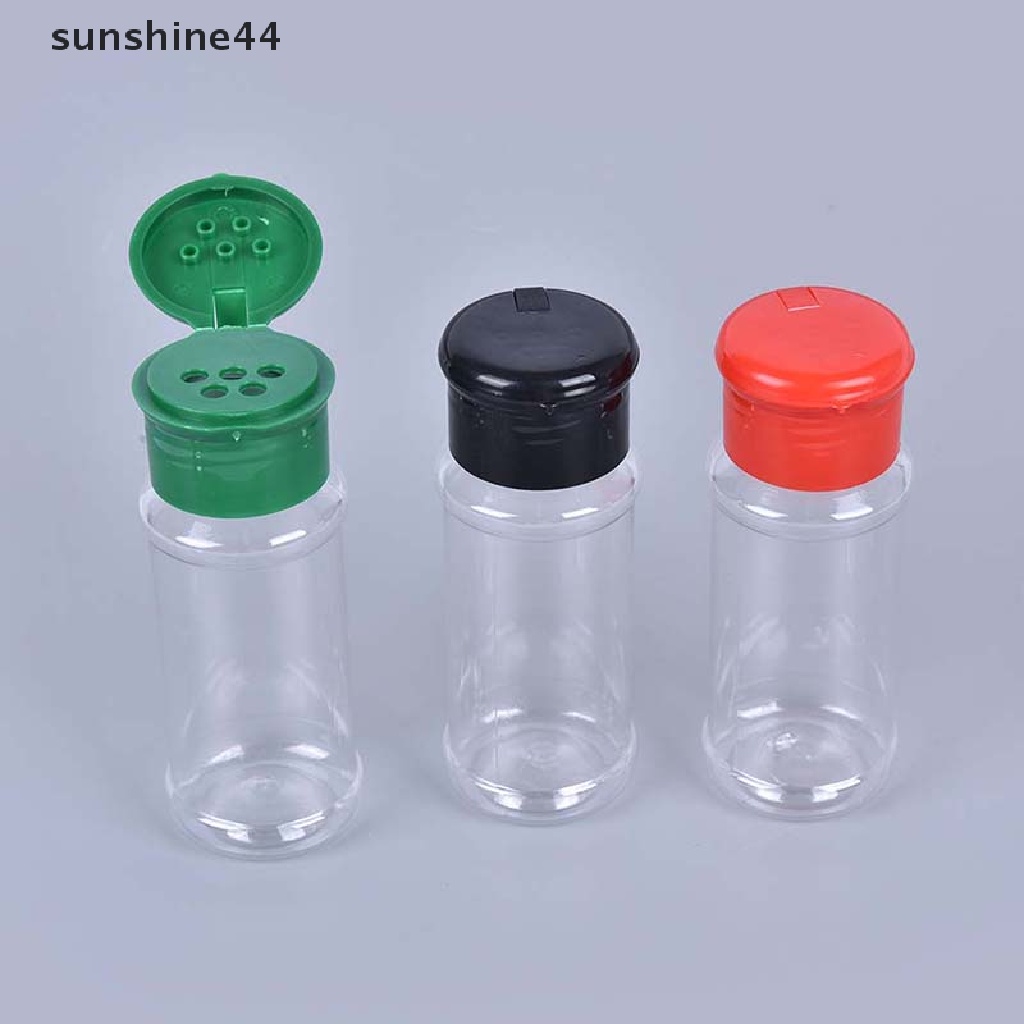 Sunshine 5pcs Botol Shaker Bumbu / Garam / Merica Bahan Plastik Untuk BBQ