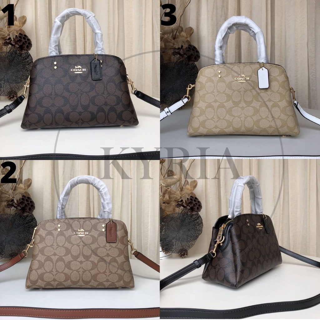 tas wanita handbag shoulder bag MINI LILLIE CARRYALL IN SIGNATURE CANVAS HANDBAG WOMEN ORIGINAL 91494