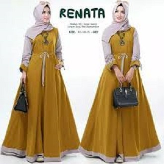 MRA - Baju gamis terbaru kekinian Bertha dress moscrepe