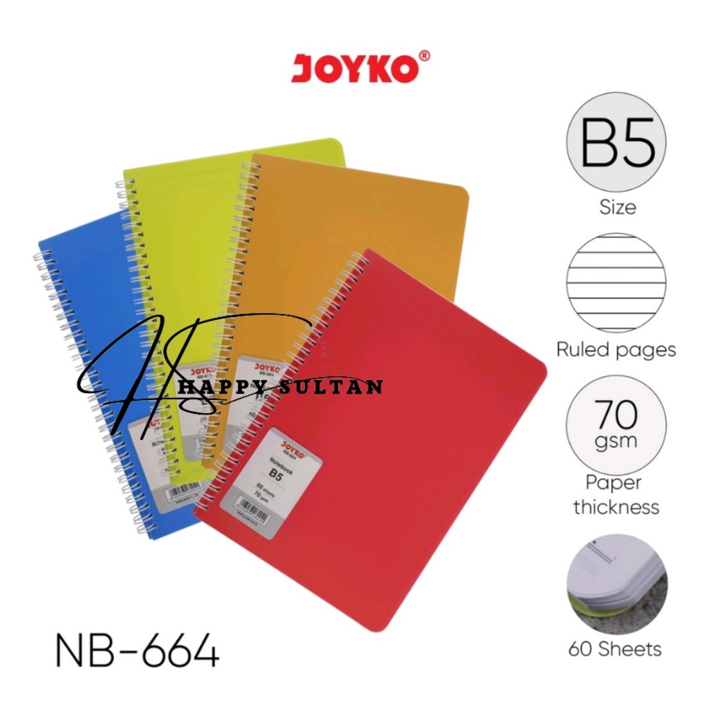

JOYKO Ruled Notebook Diary Agenda Buku Catatan Bergaris Joyko NB-664 60 Lembar