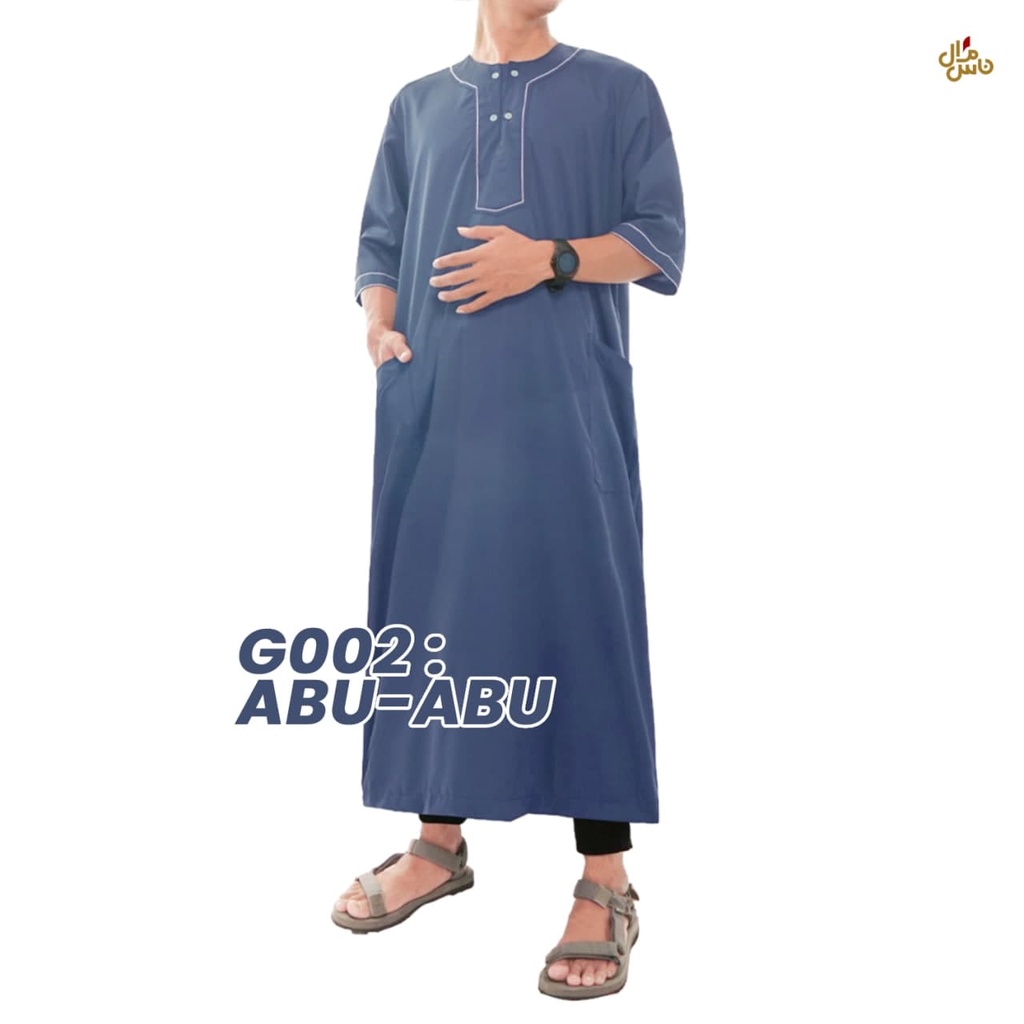 Baju Jubah Gamis Pria Saudi Model Fayyaz Qomishu Original Gratis Peci