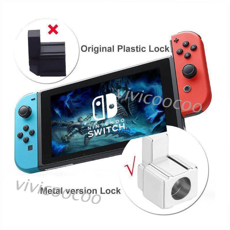 Vivi 1 Pasang Buckle Pengunci Kiri / Kanan Bahan Metal Untuk Gamepad Controller Joy-Con Nintendo Switch