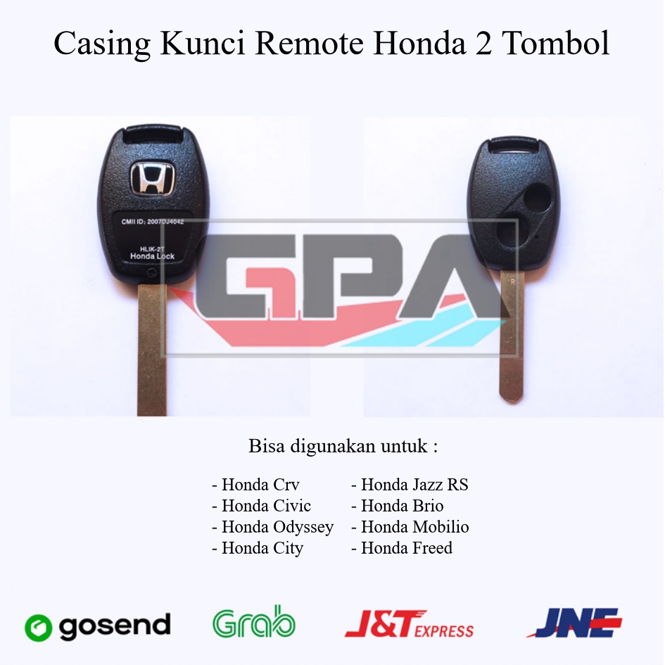 Casing Kunci Remote Honda 2 Tombol