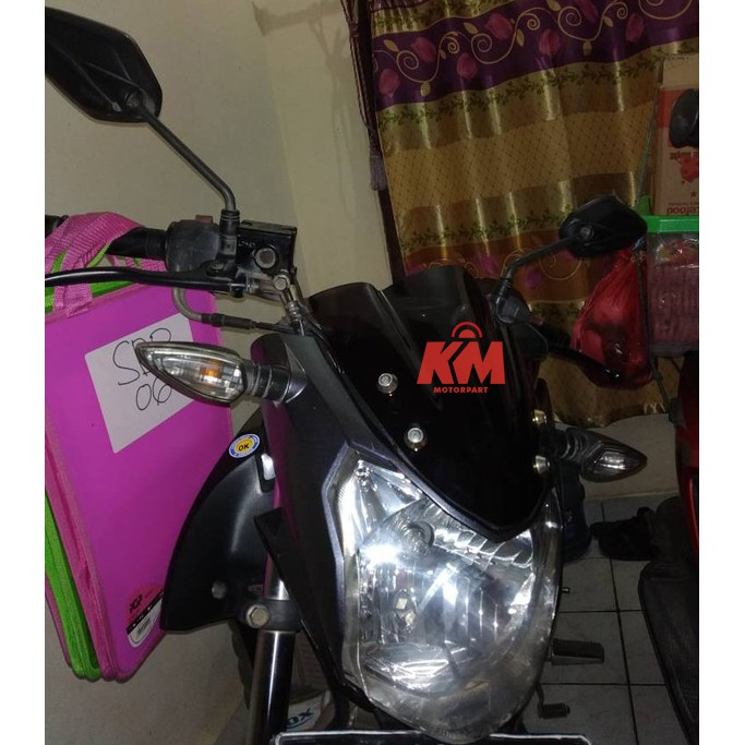 Visor Windshield Yamaha Vixion Lama Old NVL 2012 2013 2014 2015 Hitam dan Bening