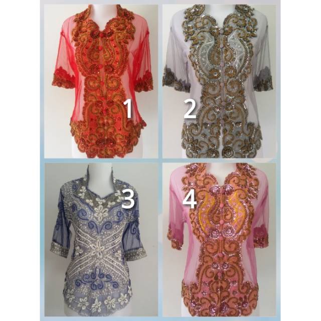 Kebaya payet lengan pendek