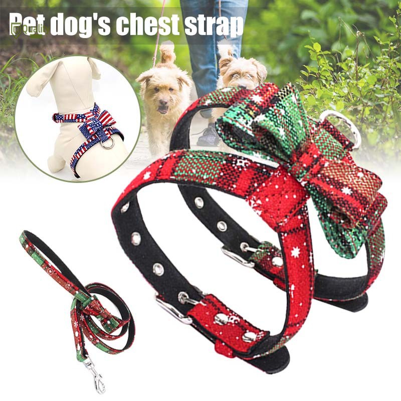 Jd Tali Tuntung Strap Harness Adjustable Hias Pita Untuk Anjing