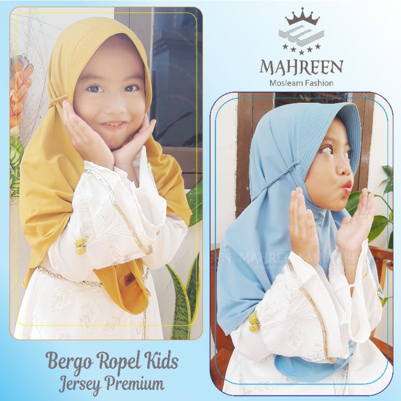 Ped Ropel tali kids ORI MAHREEN hijab anak sekolah TK SD kekinian jersey premium