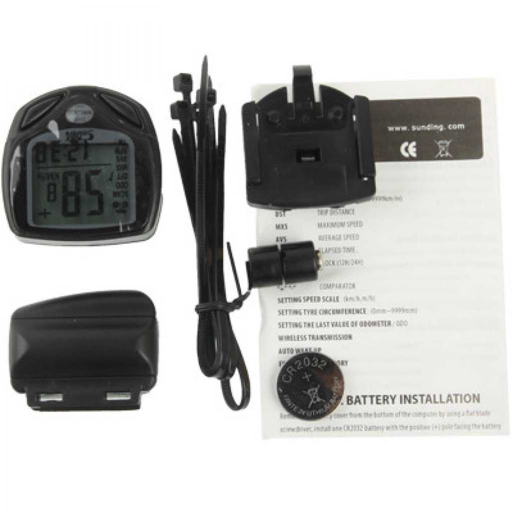 SUNDING Speedometer Sepeda Wireless Display LCD - SD-548C