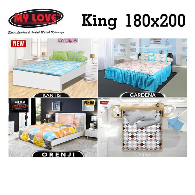 TERMURAH Seprai My Love Tipe Cherry Blossom King Size 180 - ORENJI