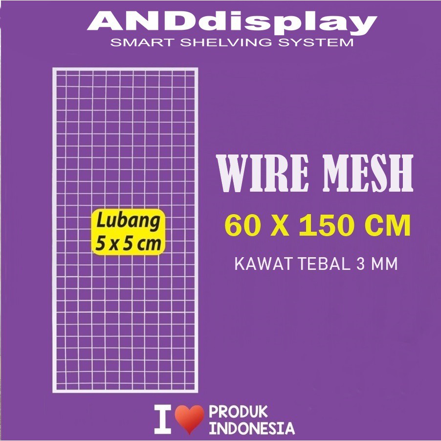 WIRE GRID MESH 60 X 150 CM - KAWAT JARING KOTAK - RAM DINDING BINGKAI