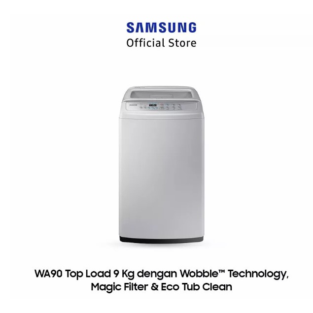 Samsung Mesin Cuci 1 Tabung 9Kg Anti Lilit WA90H4200 Top Load 90H4200