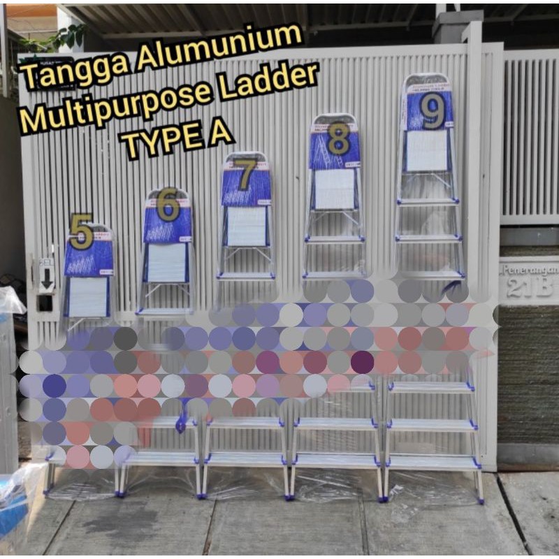 ALUMINIUM LADDERS 7 STEP KENMASTER TANGGA LIPAT 7 TINGKAT 1.9 METER TANGGA LIPAT 1.9 METER