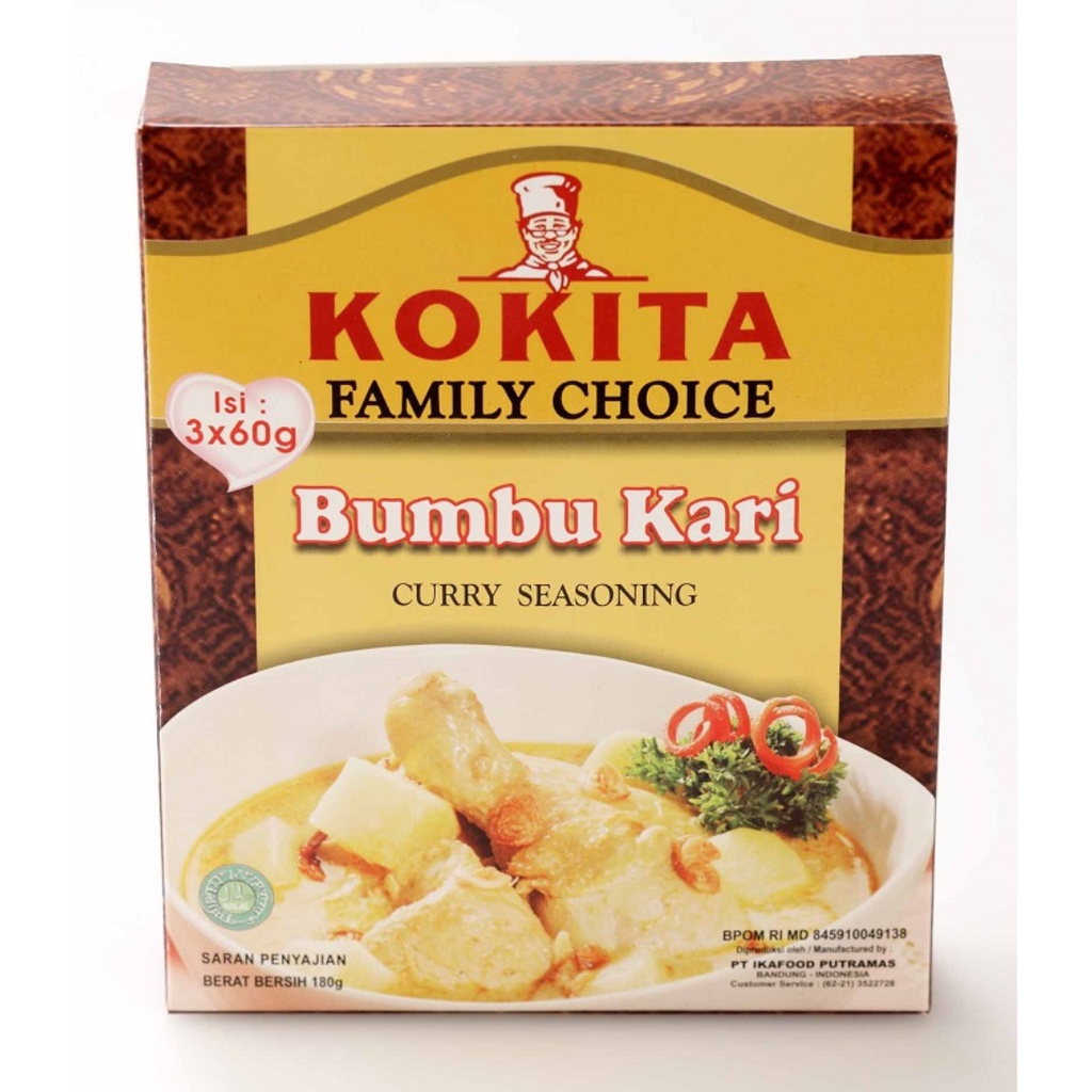 

Kokita Family Choice Bumbu Kari 3X60Gr