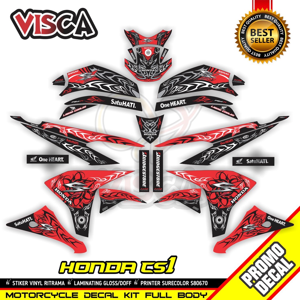 Decal Cs1 Full Body Stiker Cs1 Full Body Striping Cs1 Full Body Striping Honda Cs 1 Variasi Triball