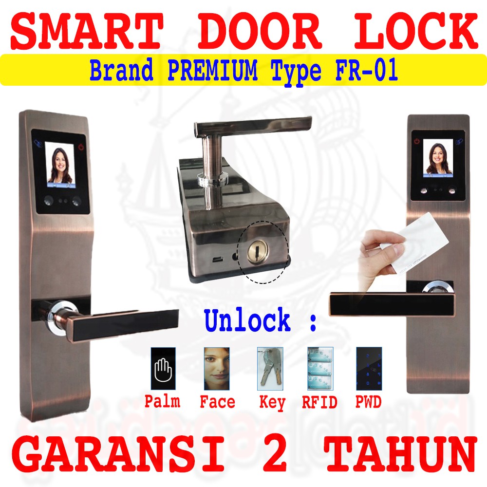 DIGITAL DOOR LOCK - KUNCI PINTU DIGITAL - FINGERPRINT - FACE