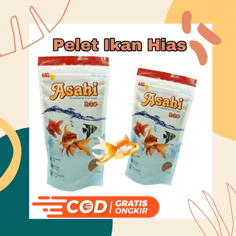 Makanan Ikan Koi Pakan Ikan Cupang makanan ikan hias 100g Makanan ikan 1mm Asahi