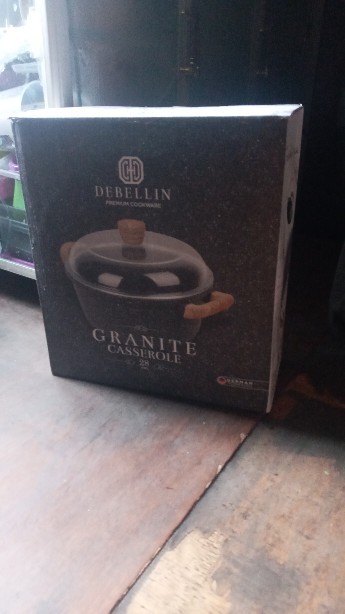 Debellin Casserole 28 Cm - Black Granite Cookware Series Atau Panci Anti Lengket Premium