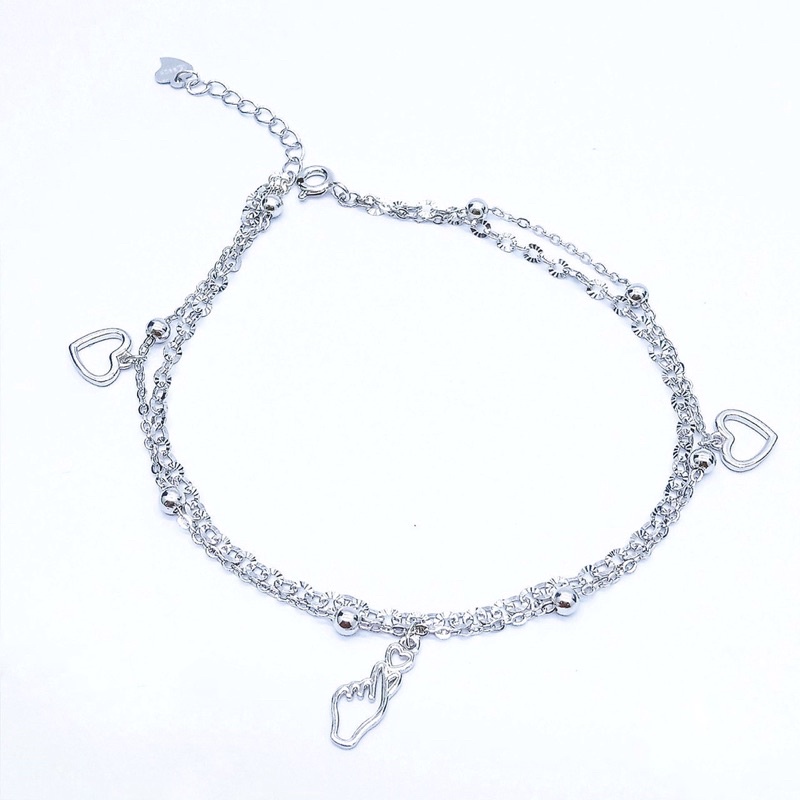 Gelang Silver 925 Wanita Love Sign (2,9gr ; Panjang 20-24cm) DENGAN BOX