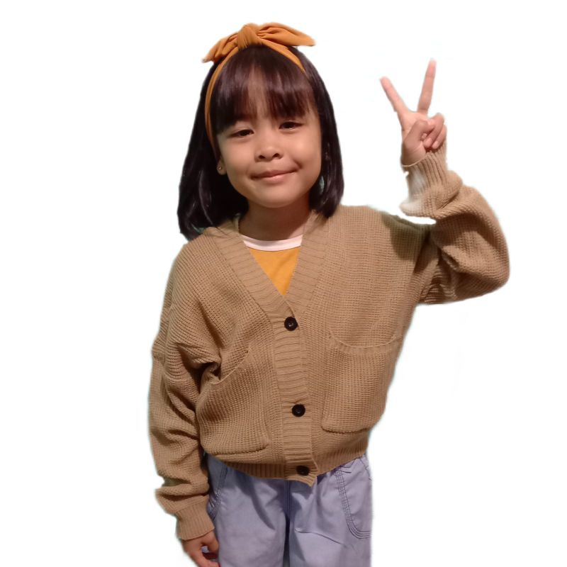 Sweater Cardigan Anak/ELLENA Anak/Cardygan Anak Perempuan/Cardygan rajut onesize