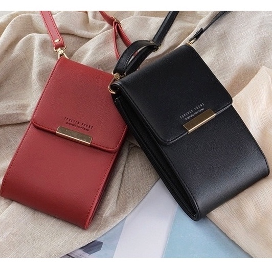 DOMPET SELEMPANG HP WANITA KULIT HEYMANA TALI PANJANG SLING BAG KEKINIAN IMPORT KOREA PREMIUM BATAM